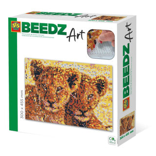 Ses Creative Beedz Art Bügelperlen Löwenbabys 30x45,5 cm 7000 Stück
