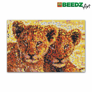 Ses Creative Beedz Art Bügelperlen Löwenbabys 30x45,5 cm 7000 Stück