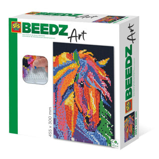 Ses creative ses beedz art - Horse Fantasy - 7000 Bügelperlen - Kunstwerk aus Bügelperlen - Komplettset inklusive Grundplatten und Bügelblech