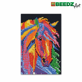 Ses creative ses beedz art - Horse Fantasy - 7000 Bügelperlen - Kunstwerk aus Bügelperlen - Komplettset inklusive Grundplatten und Bügelblech