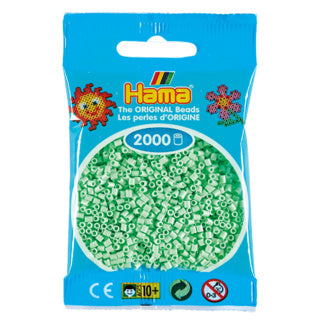 Hama Mini-Bügelperlen 2000 Stück Pastell Mint | 10 Stück
