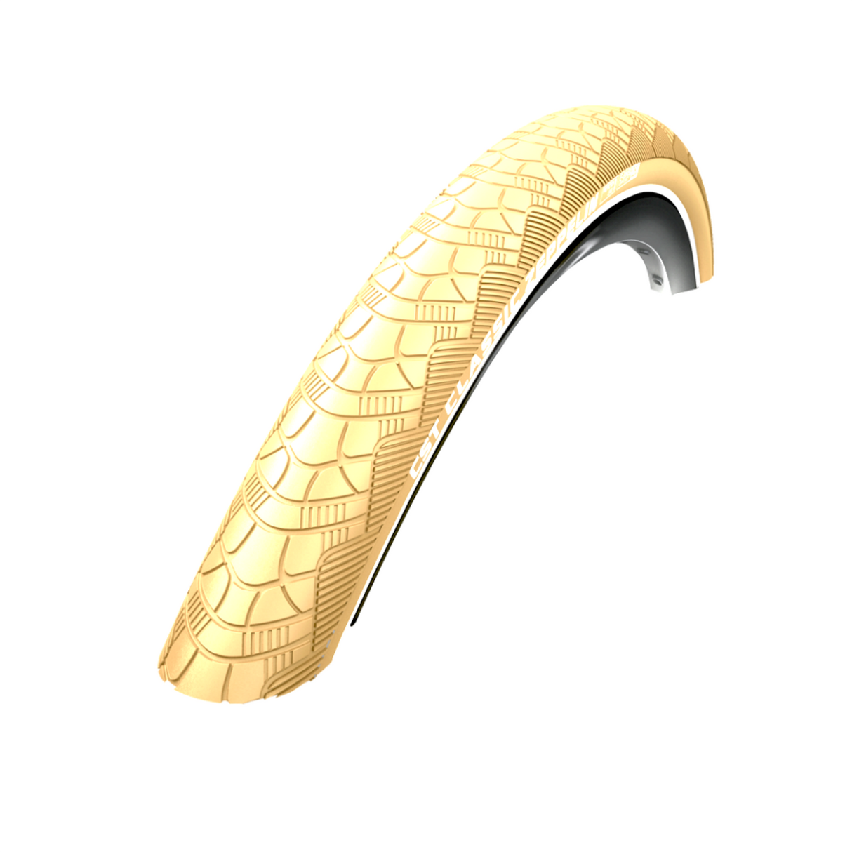 CST-Reifen-Zeppelin (1 mm Pannenschutz), Farbe: Creme mit Reflexion, Größe: 26 x 1,75, Etrto 47–559
