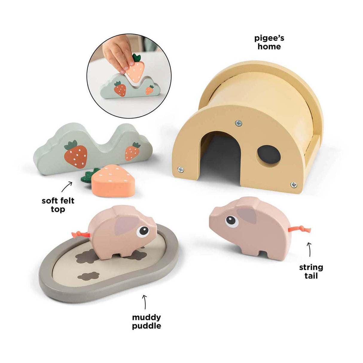 Done by Deer Tiny Farm Holzspielset Pigee