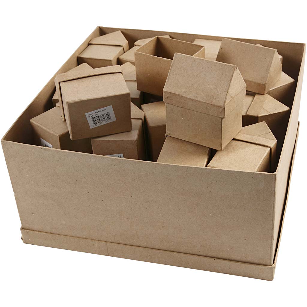 Creativ Company Storage Boxes House Paper Maché, 40..