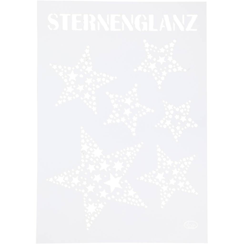 Viva decor flexible Schablone, Sterne, A4, Blatt 210x297 mm, 1 Stück