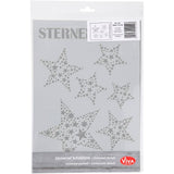 Viva decor flexible Schablone, Sterne, A4, Blatt 210x297 mm, 1 Stück