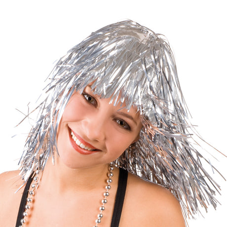 Boland Perücke metallic silber für Erwachsene