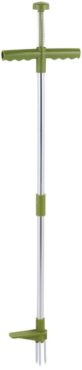 Kinzo Unkrautstecher – Unkrautentferner mit langem Griff – 100 cm – mit 3 Metallzähnen