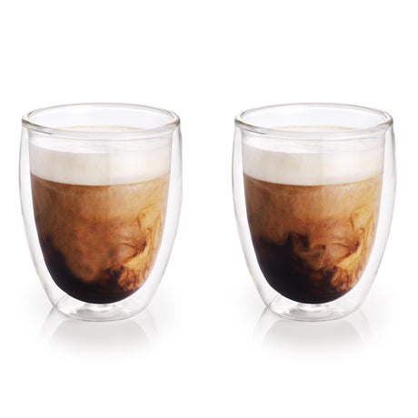 Svenska Living 2er-Set Teegläser oder Kaffeegläser doppelwandig ohne Henkel ã˜8x11,5cm