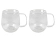 Dubbelwandig glas lines 2-delig dia.7,5x9,3cm