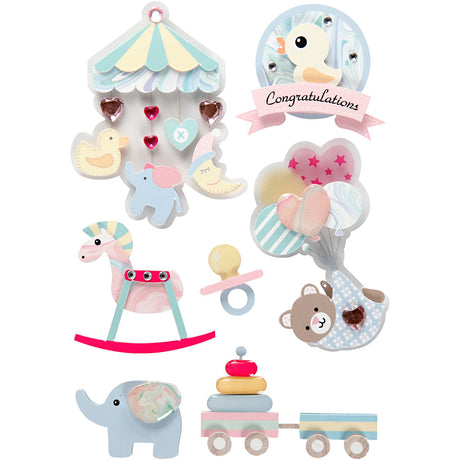 Kreativunternehmen https: www.cchobby.nl 3d-stickers-baby-h-25-70-mm-b-20-55-mm-thickness-7-mm-8-piece-1-box