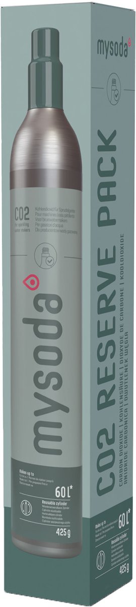 Mysoda Bio-CO2-Zylinder – 60 l – passend für fast alle Sprudelwassergeräte