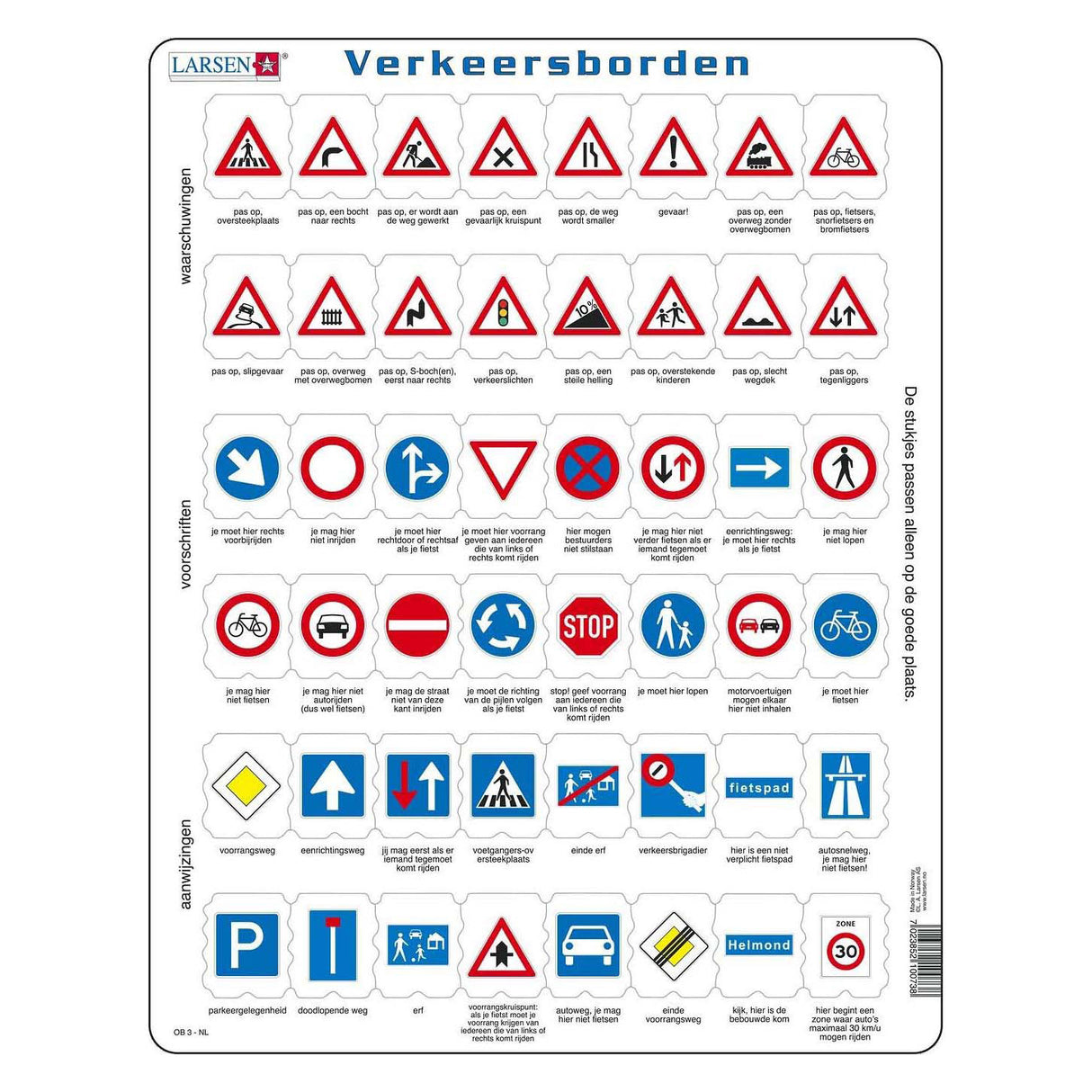 Selecta Larsen Verkehrsschilder, 48 Stück.