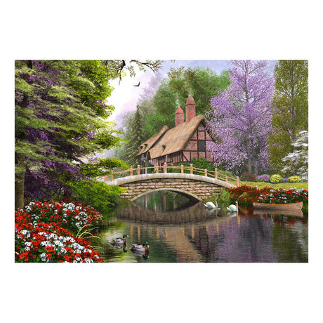 Selecta Castorland Puzzle Flusshütte, 1000 Teile.