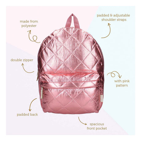 Milky Kiss Rucksack, üppiges Lebensrosa metallic
