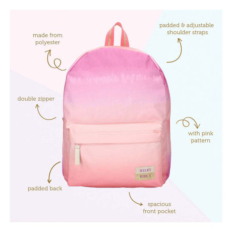 Milky Kiss Rucksack Liebe und Lachen rosa