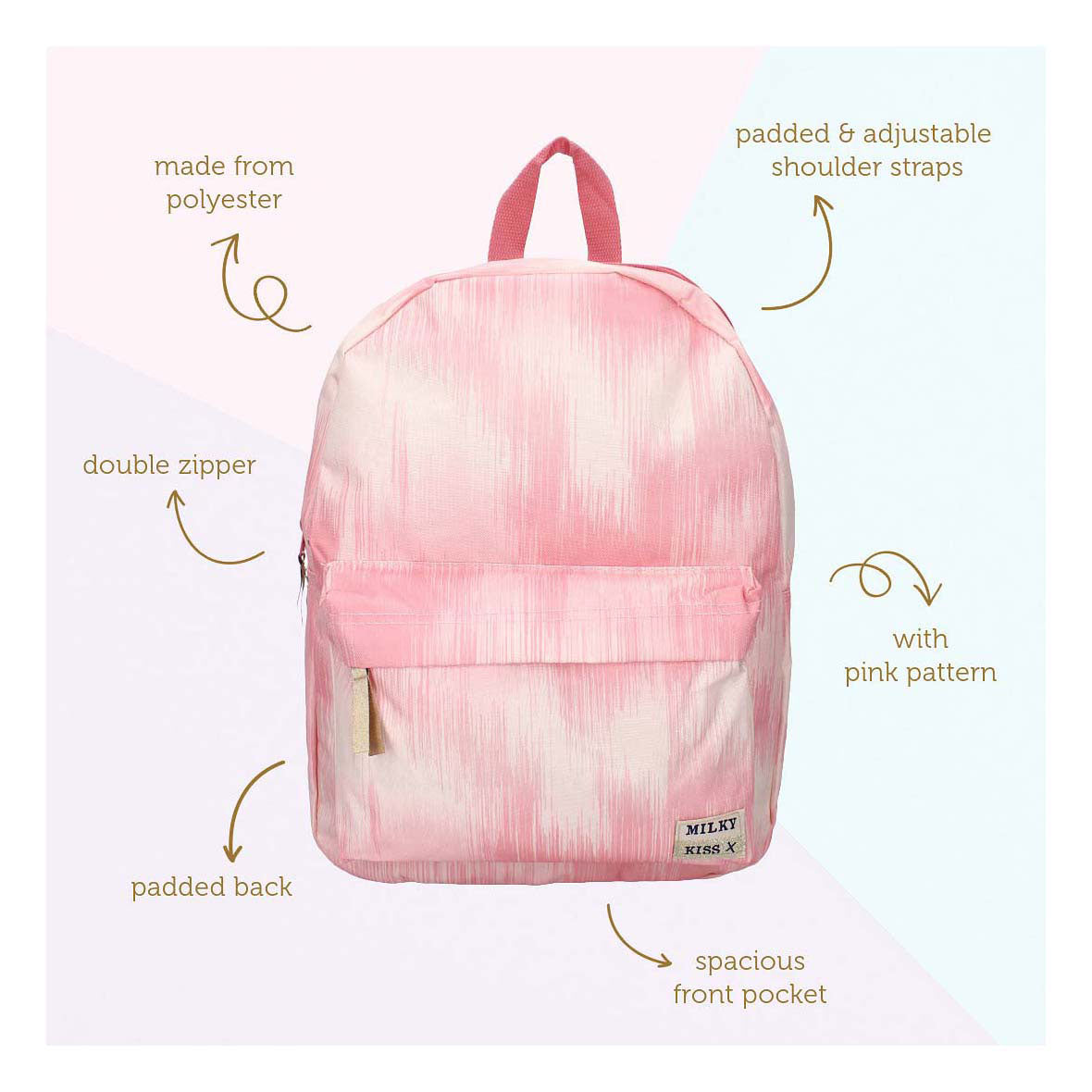 Milky Kiss Rucksack in kräftigem Rosa