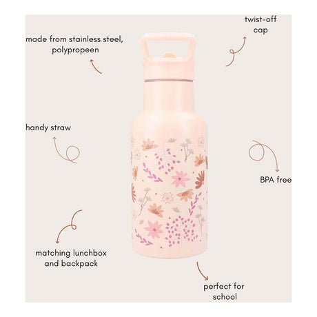 Kidzroom Trinkflasche Sweet Sips Flowers, 350ml