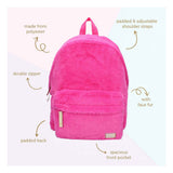 Milky Kiss Rucksack mit Wow-Faktor, flauschiges Rosa