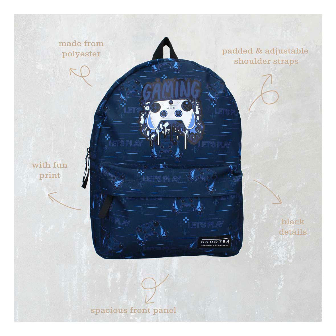 Vadobag-Rollerrucksack-Gamer vereinen sich