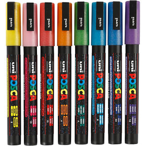 Https: www.cchobby.nl posca-marker-afm-pc-3ml-line thick-0-9-1-3-mm-glittercolours-8-piece-1-box
