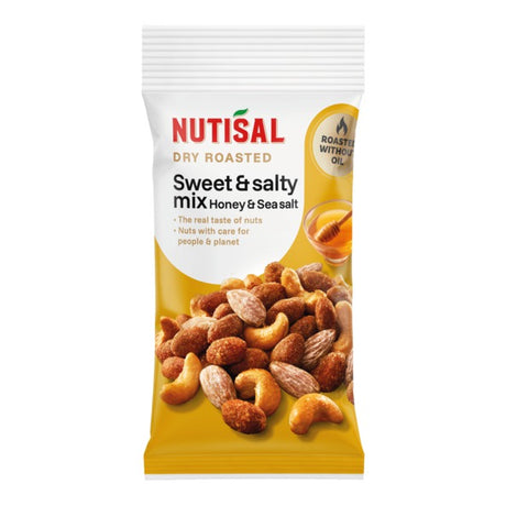 Nutisal trocken geröstete süße salzige Mischung Beutel (14x 60 gr)