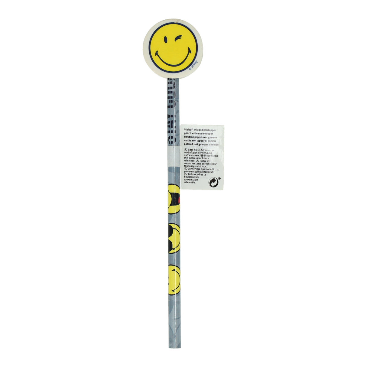 Undercover-Bleistift-Smiley mit Radiergummi-Aufsatz, pro Stück