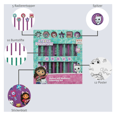 Undercover Farbset mit Gummen Gabbys Puppenhaus, 29dlg.