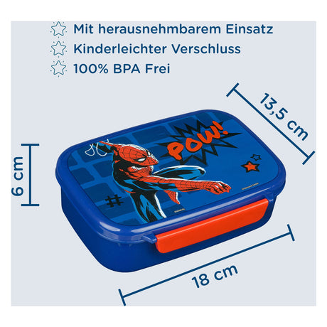 Undercover Spiderman Lunchbox blau rot