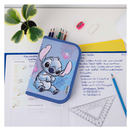 Mit Lilo Stitch gefülltes Federmäppchen