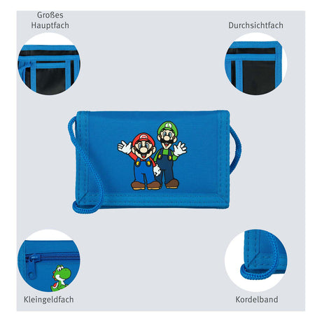 Undercover-Geldbörse Super Mario blau