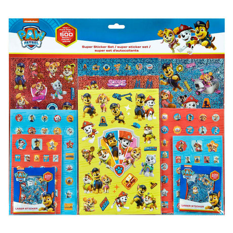 Undercover Super Aufkleber-Set Paw Patrol, 500-tlg.