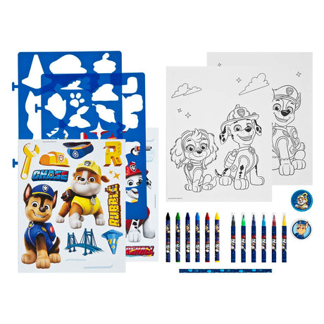 Undercover Schablonen- und Farbset Paw Patrol – 49-teilig.