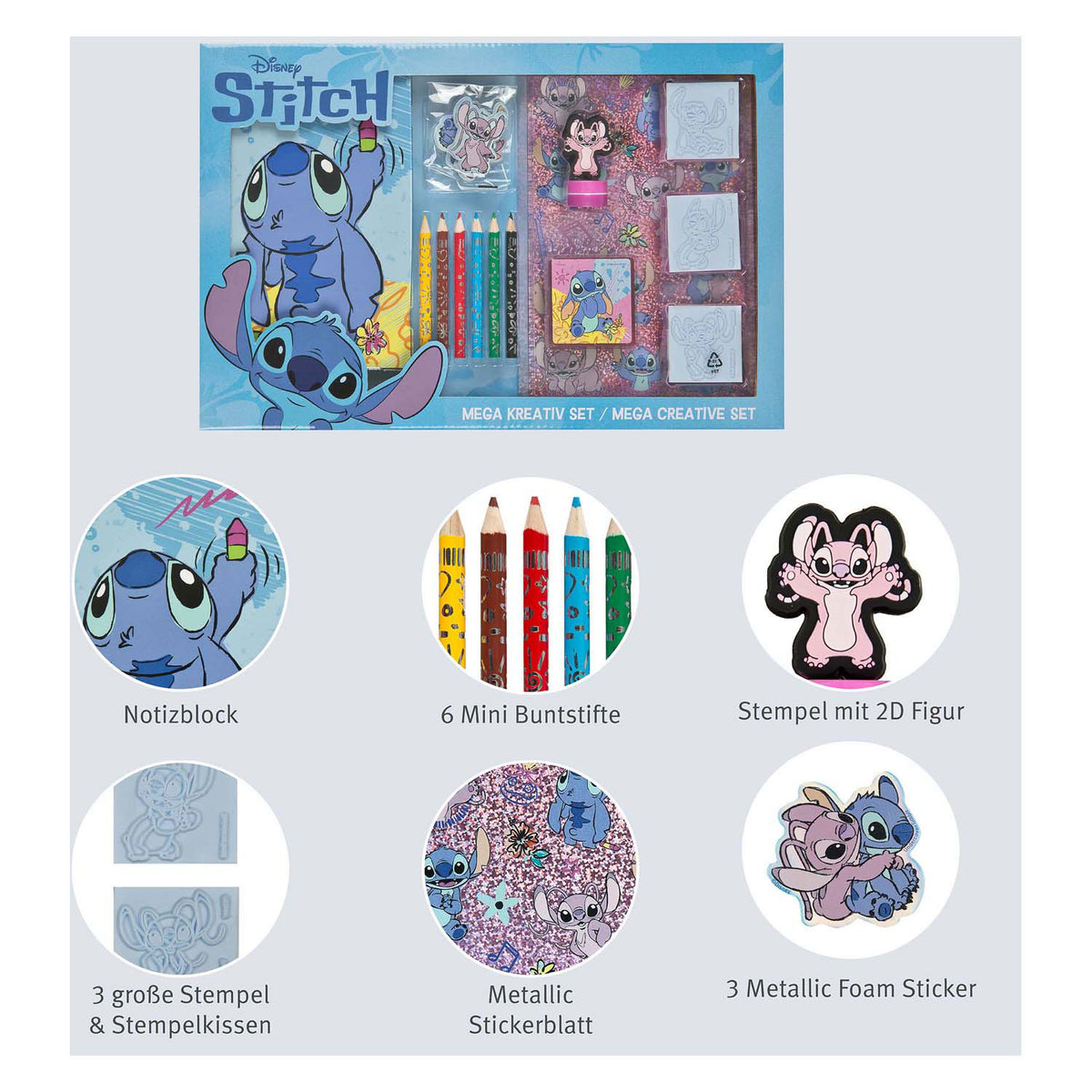 Undercover Mega Farb- und Stempelset Stitch - 15-tlg.