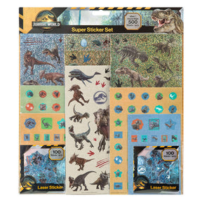 Undercover super sticker set jurassic world