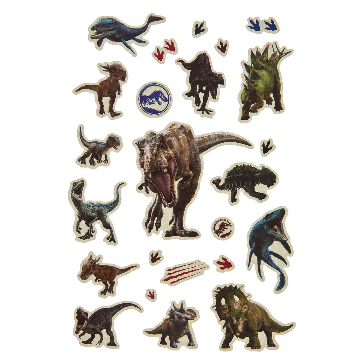 Undercover super sticker set jurassic world