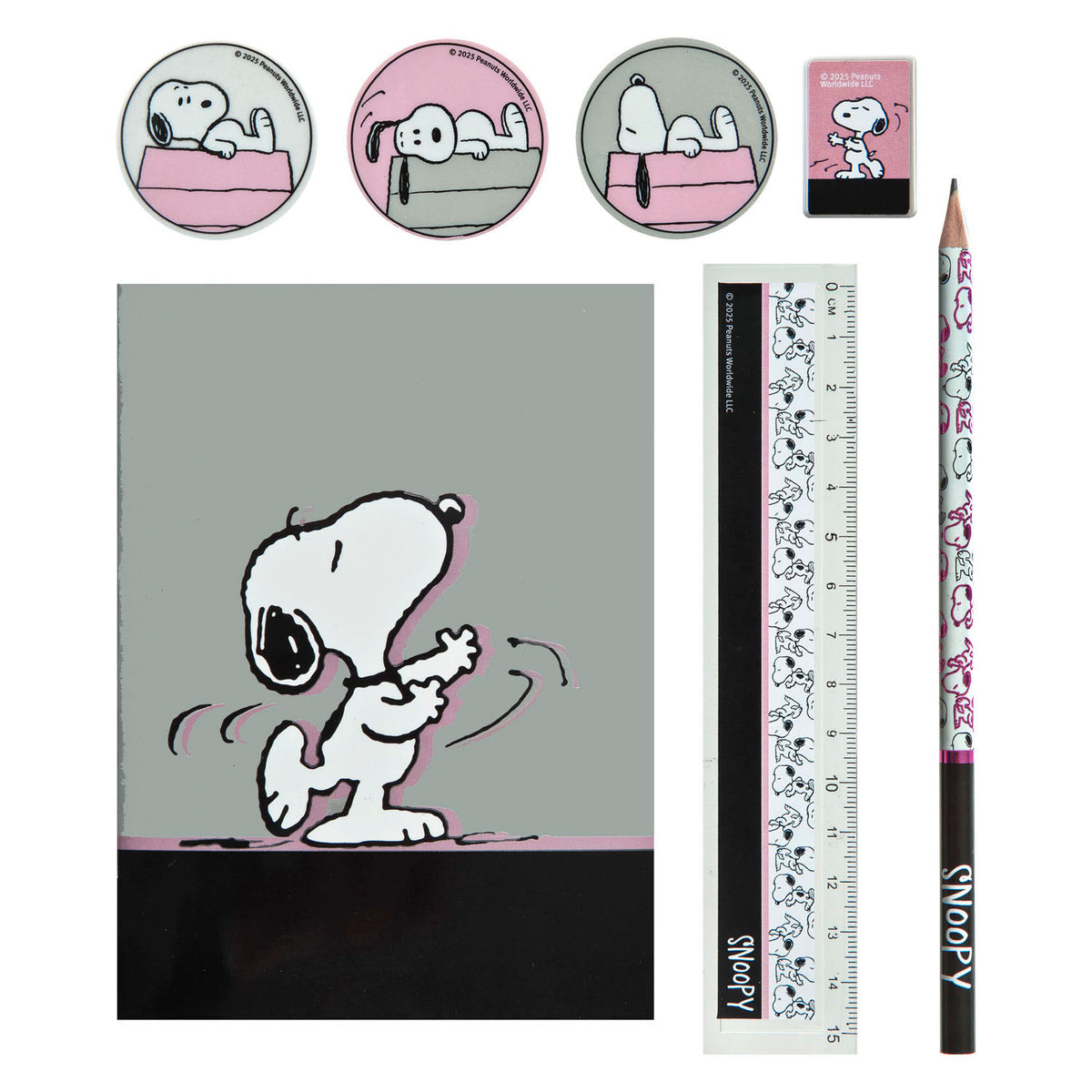 Undercover notitie set in etui snoopy