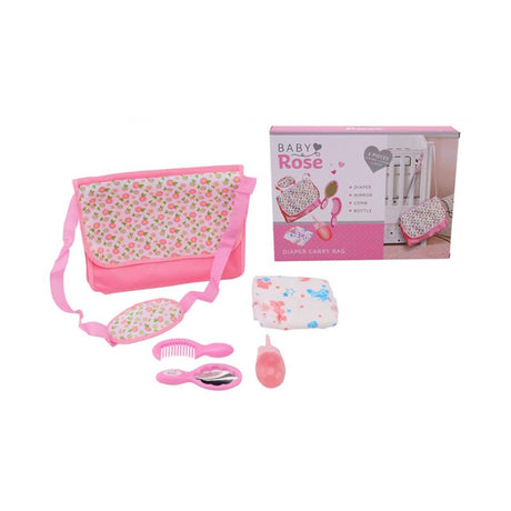 Johntoy Baby Rose Windeltragetasche mit Zubehör