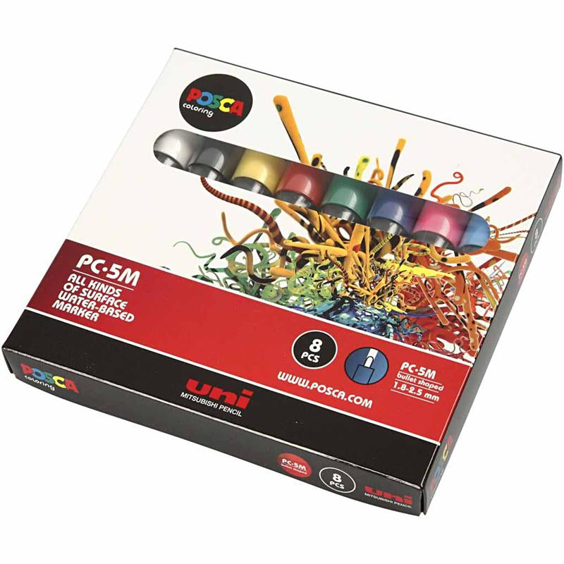Farbmarker Posca PC-5M Farbsortiment Medium 8 Stück