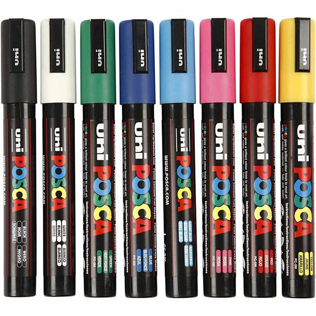 Farbmarker Posca PC-5M Farbsortiment Medium 8 Stück