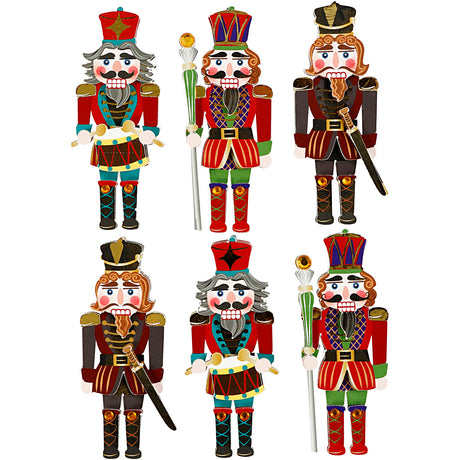Kreativunternehmen https: www.cchobby.nl 3d-stickers-nutcracker-h-75-mm-b-30-mm-thickness-7-mm-6-piece-1-box