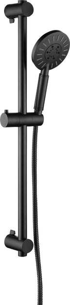 Tiger Tyne Duschset - Duschkopf ø 12 cm - inklusive Komfort-Wassersparer - 3 Positionen - Mattschwarz