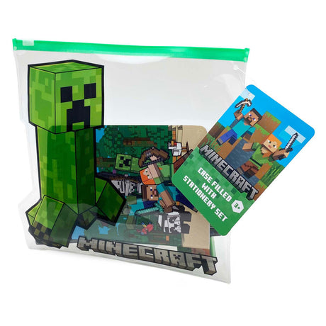 Toy Land Minecraft geformtes Federmäppchen gefüllt