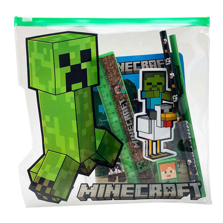 Toy Land Minecraft geformtes Federmäppchen gefüllt