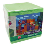 Markenloses Minecraft-Radiergummi-Set ohne Marke.