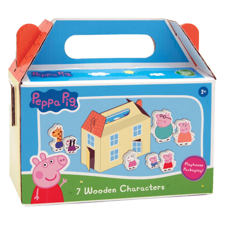 Speelgoedland peppa pig houten speelfiguren set - 7dlg.