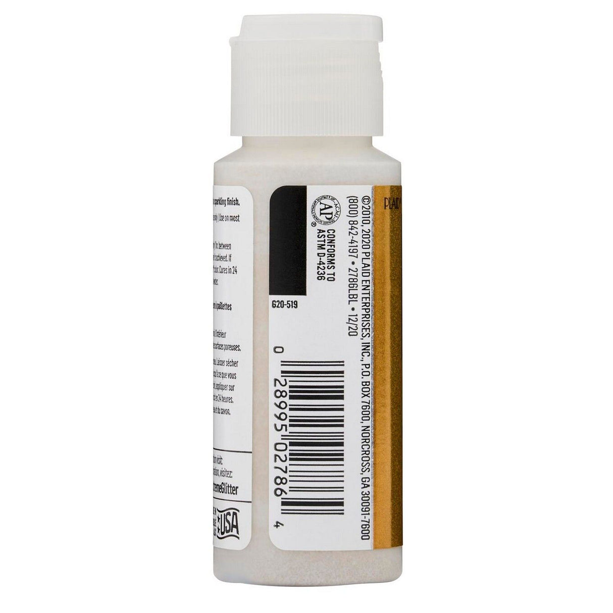 Folkart • Acrylfarbe mit extremem Glitzer, Gold, 59 ml