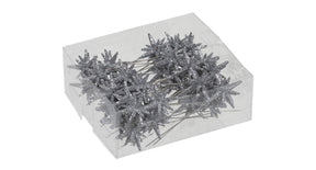 Pet 36 3-d sparkling stars pin silver 3 cm