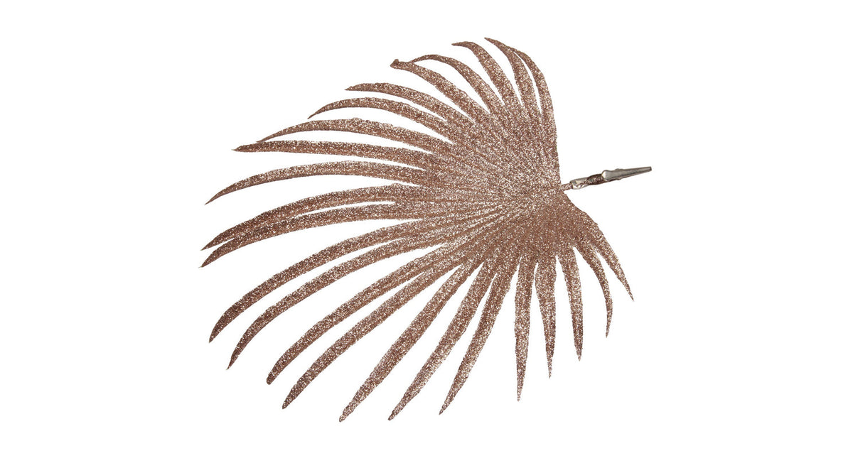 Pet 6 sparkling leaves clip champagne 27x25 cm