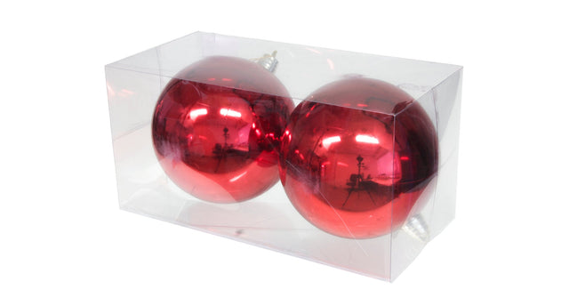 Pb. 1 plastic balls red shiny 180mm